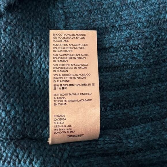 New Free People Brookside Oversized Sweater in Halcyon Blue Women's XS - Picture 7 of 10